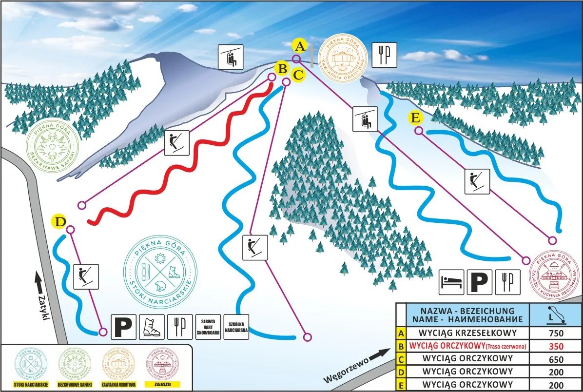 trasy Gołdap wyciąg narciarski